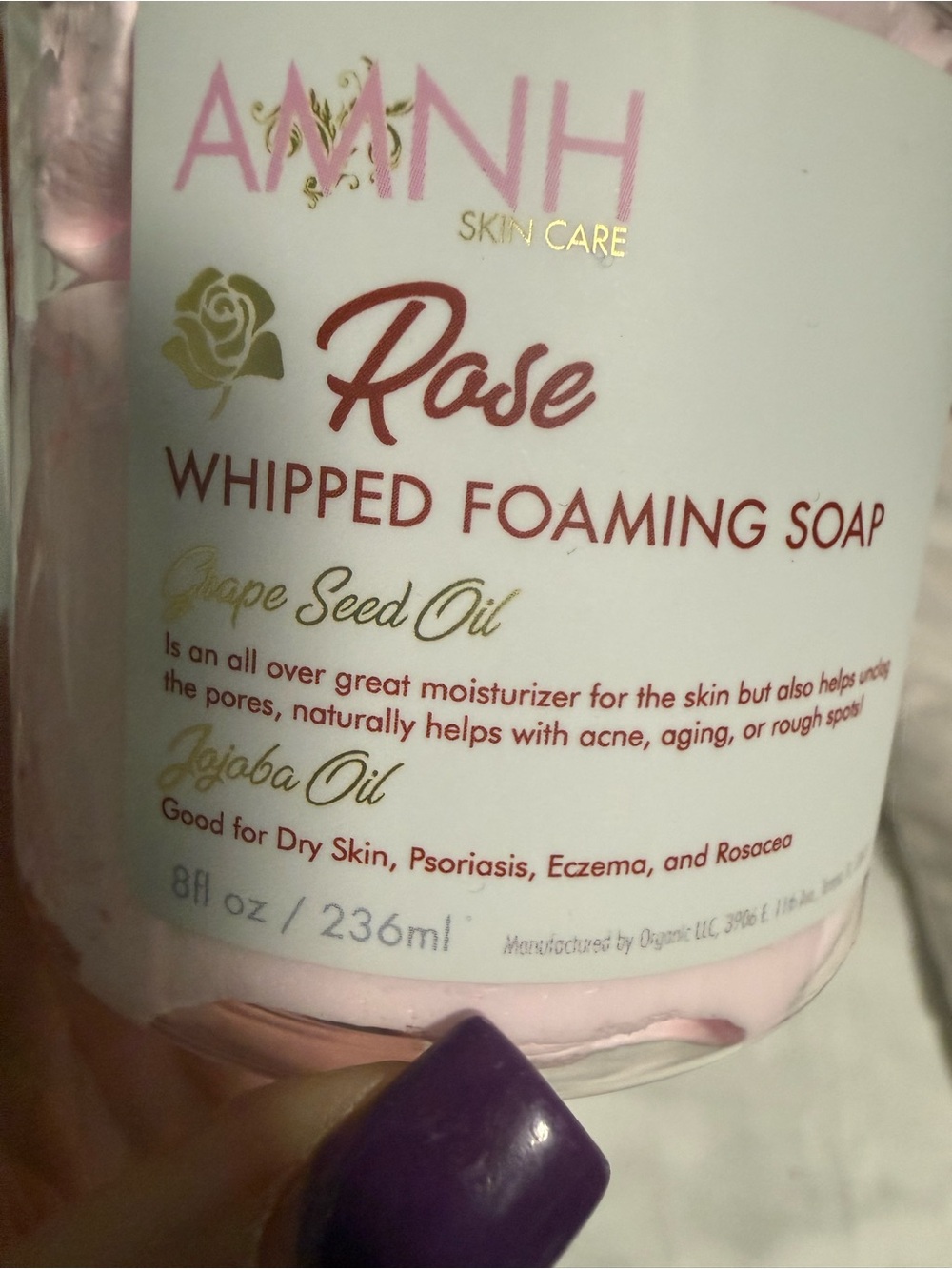 Aminnah “Rose” Whipped Foaming Soap. New - Picture 2 of 5